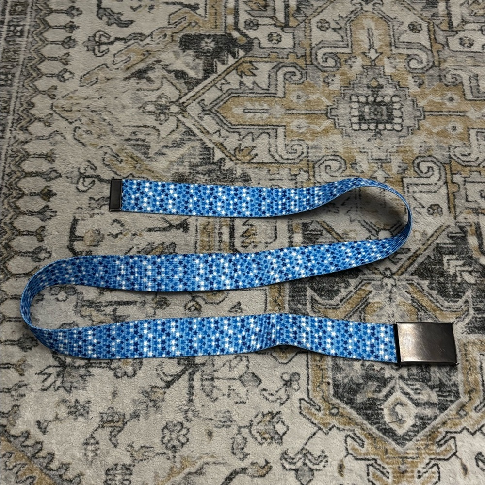 Blue Star Patterned Belt